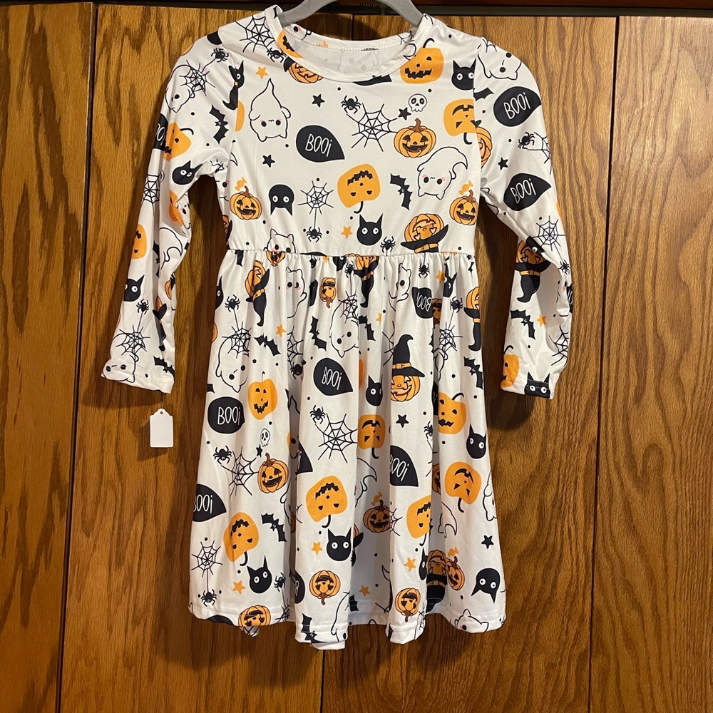 Halloween Themed Long Sleeve Dress